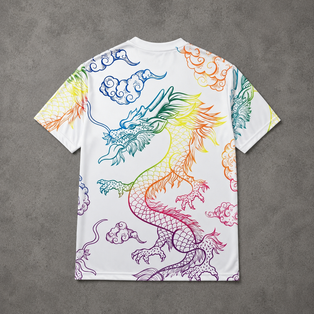 REAL MADRID WHITE MULTI-COLOUR DRAGON SPECIAL JERSEY