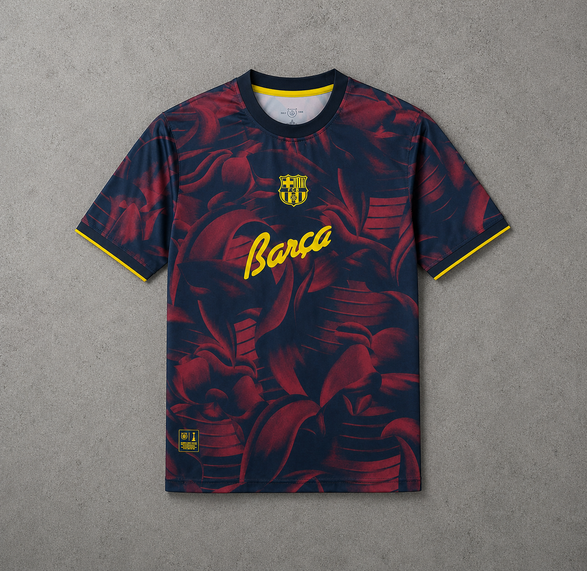 BARCELONA SPECIAL ABSTRACT RED & BLUE “BARÇA” SCRIPT JERSEY