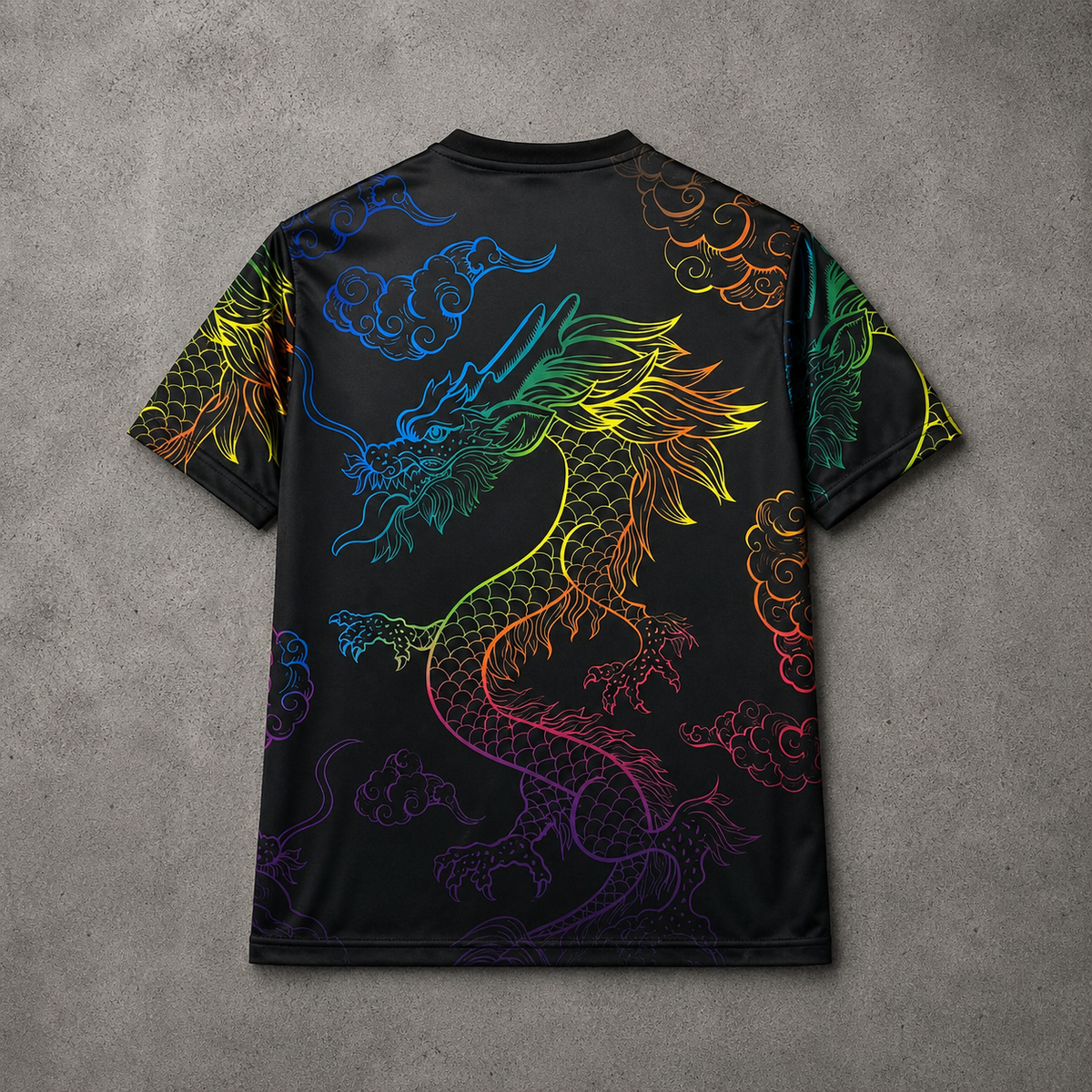 REAL MADRID BLACK MULTI-COLOUR DRAGON SPECIAL JERSEY