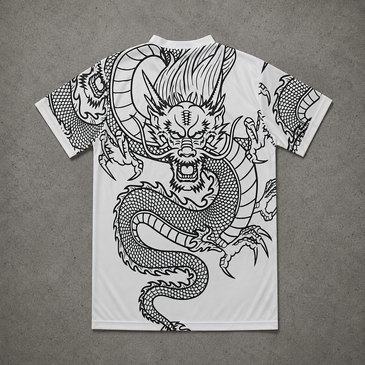 REAL MADRID WHITE WITH BLACK DRAGON SPECIAL JERSEY