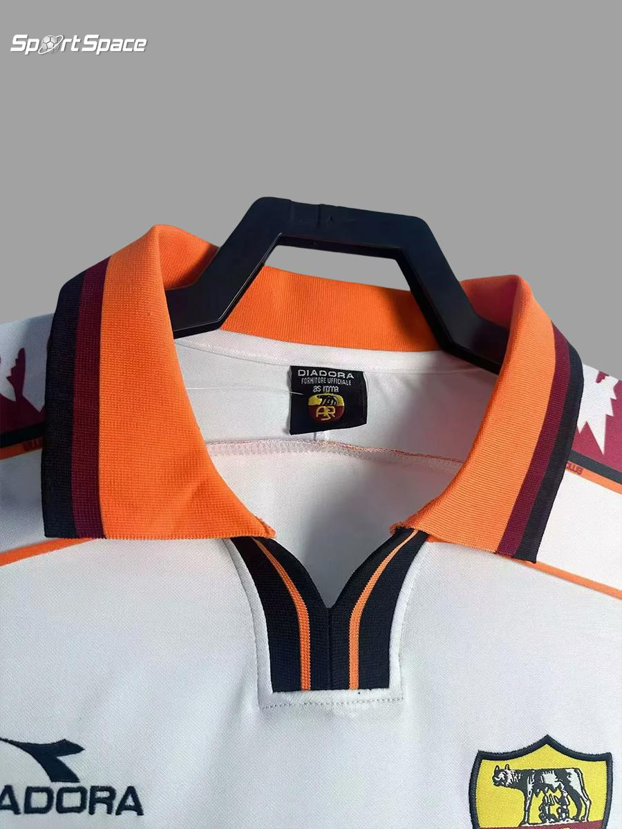 Jersey Soccer Retro Colletion Roma City 98 White Italy Fans Soccer Edition