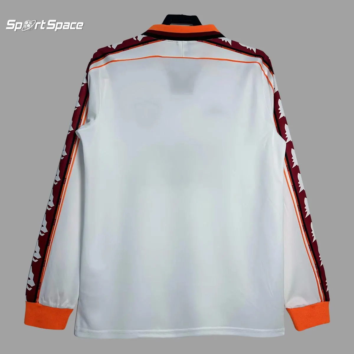 Jersey Soccer Retro Colletion Roma City 98 White Italy Fans Soccer Edition Long Sleeve